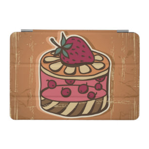 Illustration of cake in retro style iPad mini cover