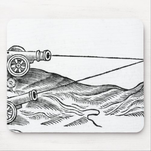 Illustration of Cannon Fire Mouse Pad
