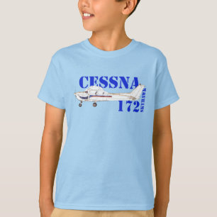Illustration of Cessna 172 Skyhawk Airplane Design T-Shirt