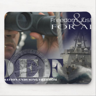 Illustration of crew members mouse pad