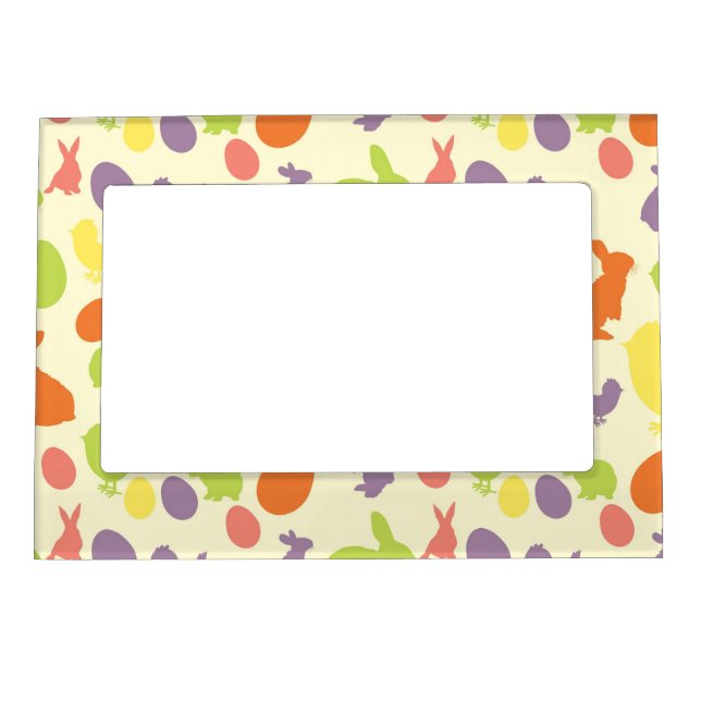 Illustration of Easter background Magnetic Photo Frame (Front)