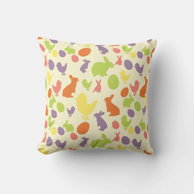 Illustration of Easter background Throw Pillow (Front)