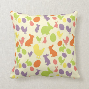 Illustration of Easter background Throw Pillow