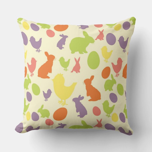 Illustration of Easter background Throw Pillow (Front)