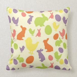 Illustration of Easter background Throw Pillow
