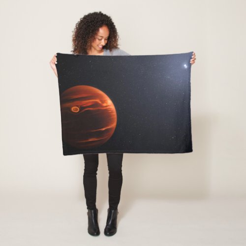 Illustration Of Exoplanet Vhs 1256 B And Its Stars Fleece Blanket