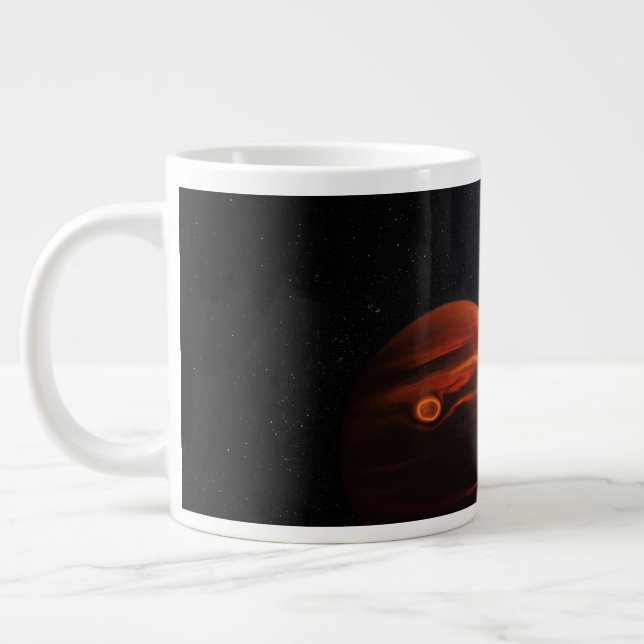 Illustration Of Exoplanet Vhs 1256 B And Its Stars Giant Coffee Mug (Left)