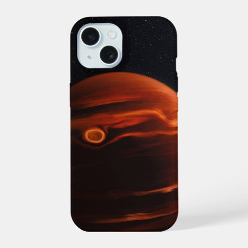 Illustration Of Exoplanet Vhs 1256 B And Its Stars iPhone 15 Case