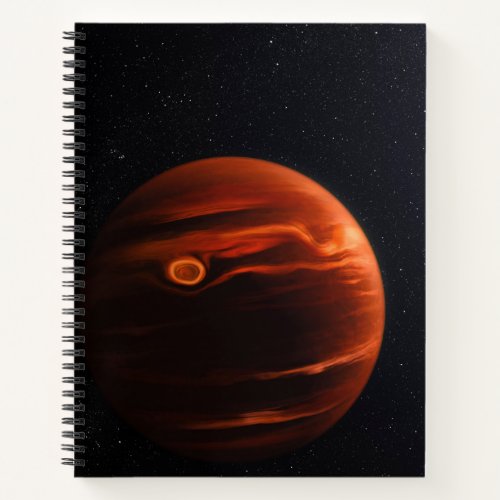 Illustration Of Exoplanet Vhs 1256 B And Its Stars Notebook