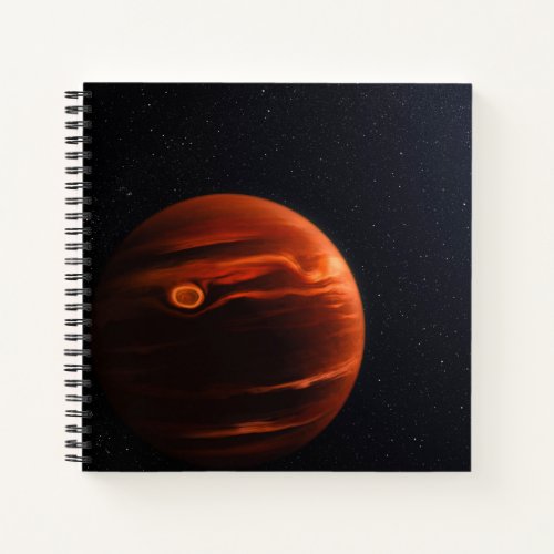 Illustration Of Exoplanet Vhs 1256 B And Its Stars Notebook