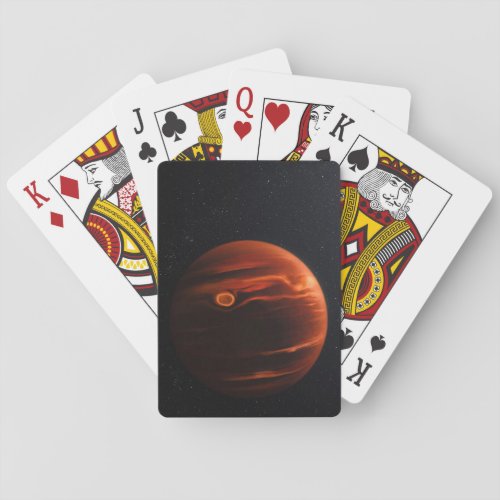 Illustration Of Exoplanet Vhs 1256 B And Its Stars Poker Cards