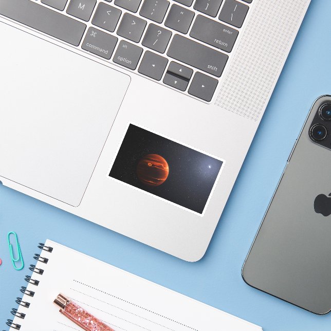 Illustration Of Exoplanet Vhs 1256 B And Its Stars Sticker (Laptop w/ iPhone)