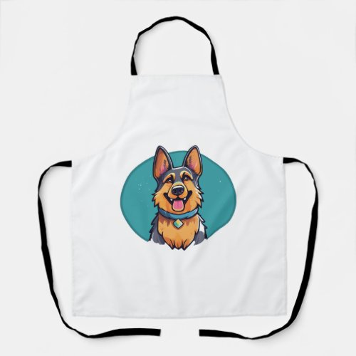 illustration of German shepherd Classic T_Shirt 1 Apron