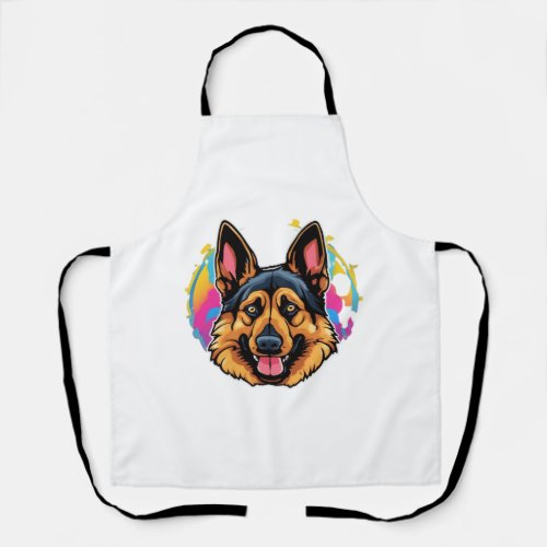 illustration of German shepherd Classic T_Shirt 2 Apron