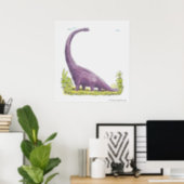 Illustration of Giraffatitan dinosaur Poster (Home Office)