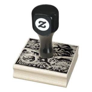 illustration of god creating the universe rubber stamp
