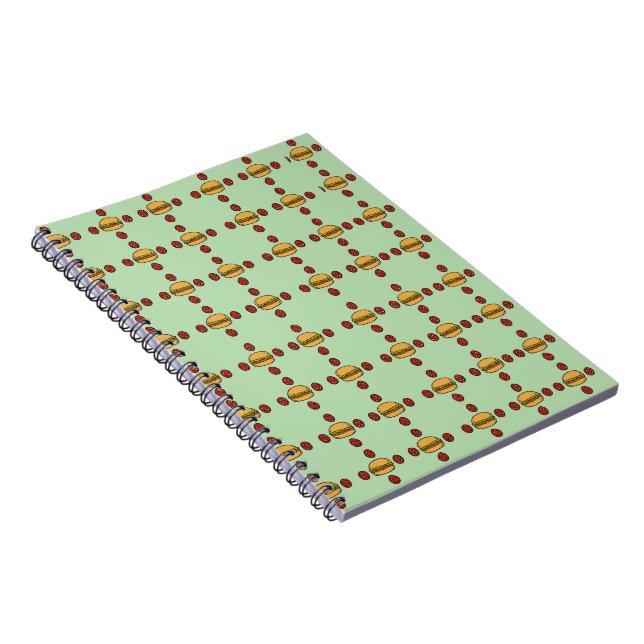 Illustration of hamburger patterns  notebook (Right Side)