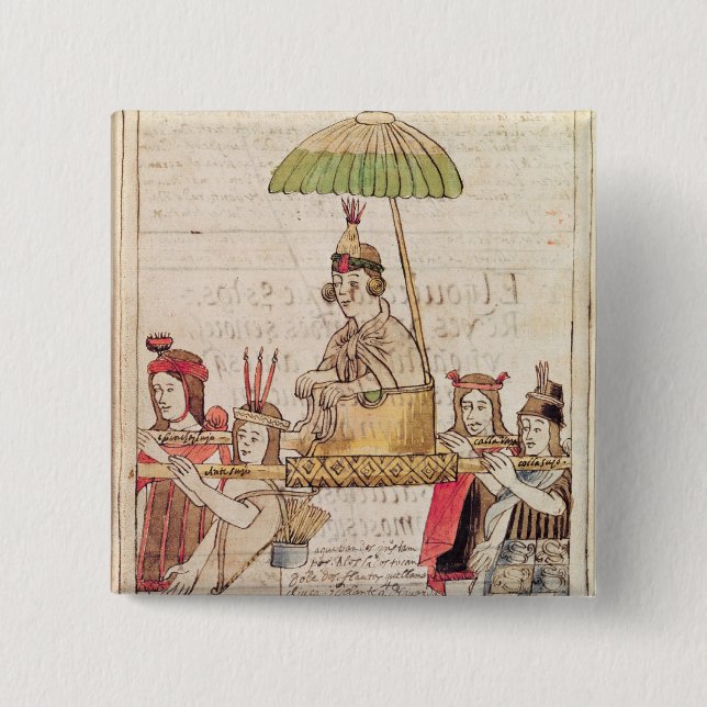 Illustration of Huascar Inca Button (Front)