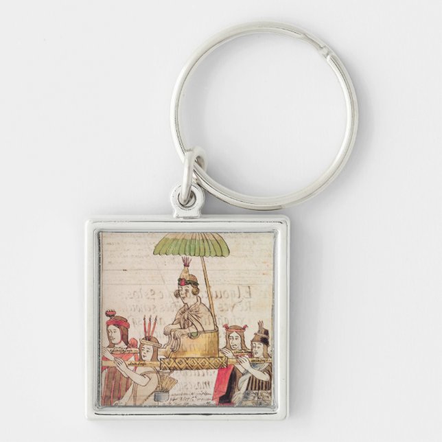 Illustration of Huascar Inca Keychain (Front)