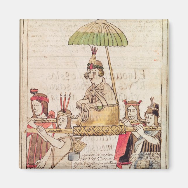 Illustration of Huascar Inca Magnet (Front)