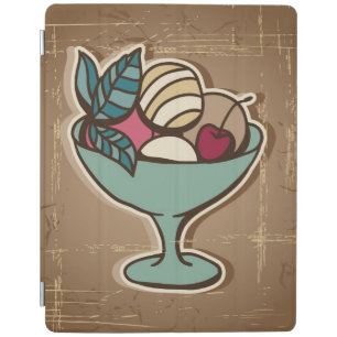 Illustration of Ice Cream in retro style iPad Smart Cover