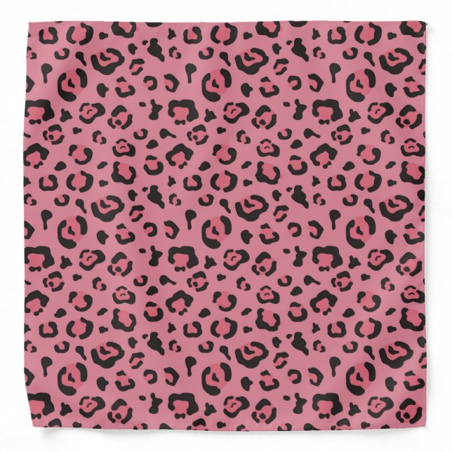 Illustration of Leopard Pink Animal Bandana (Front)