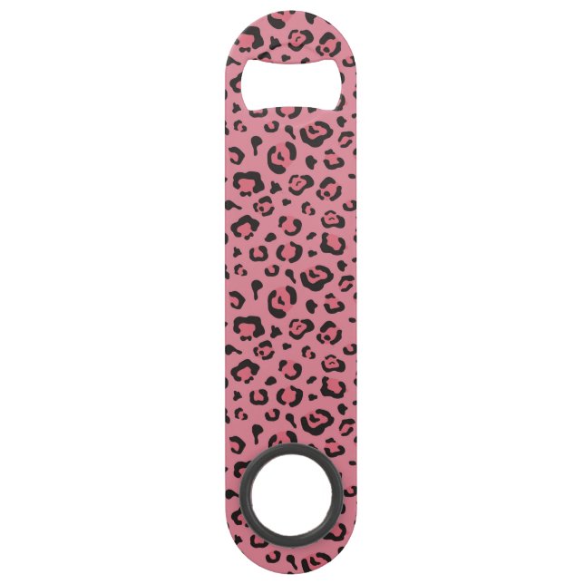 Illustration of Leopard Pink Animal Bar Key (Front)