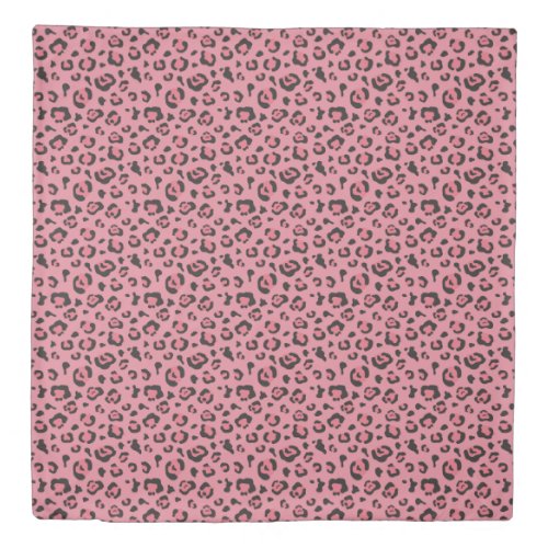 Illustration of Leopard Pink Animal Duvet Cover