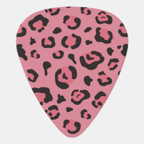 Illustration of Leopard Pink Animal Guitar Pick