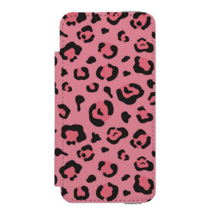 Illustration of Leopard Pink Animal iPhone SE/5/5s Wallet Case
