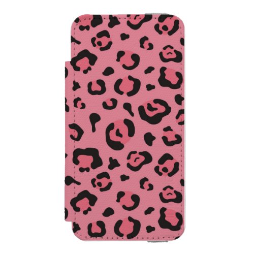 Illustration of Leopard Pink Animal iPhone SE55s Wallet Case