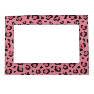 Illustration of Leopard Pink Animal Magnetic Frame