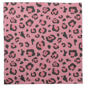 Illustration of Leopard Pink Animal Napkin