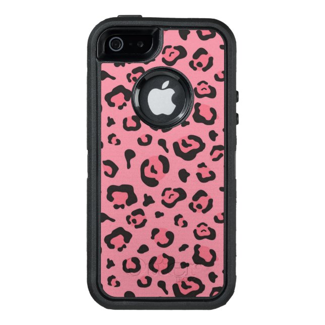 Illustration of Leopard Pink Animal Otterbox iPhone Case (Back)