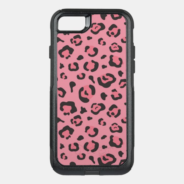 Illustration of Leopard Pink Animal Otterbox iPhone Case (Back)