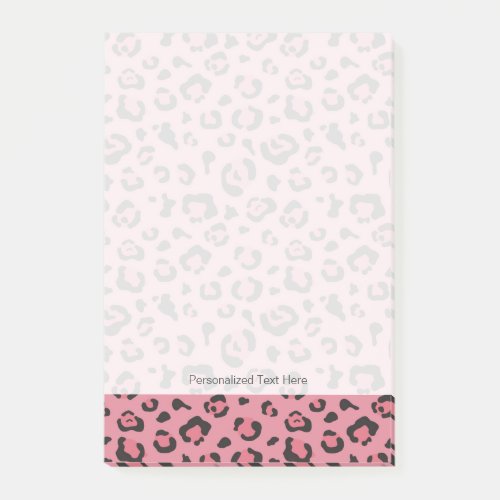 Illustration of Leopard Pink Animal Post_it Notes