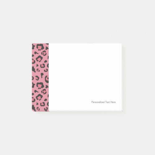 Illustration of Leopard Pink Animal Post_it Notes