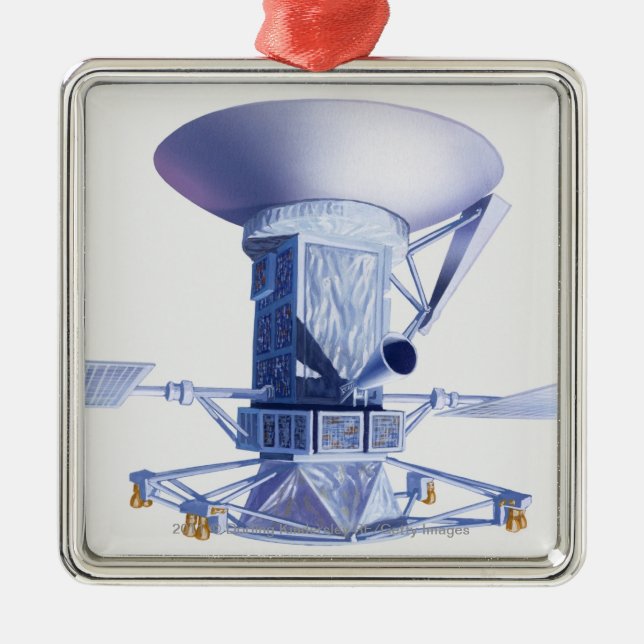 Illustration of Magellan spacecraft Metal Ornament (Front)