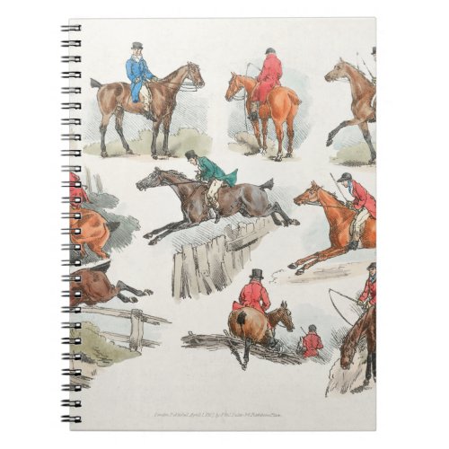 Illustration of mounted sportsmen Sporting Sketch Notebook