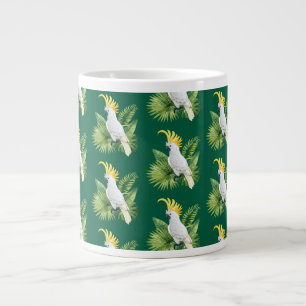 Illustration of parrot cockatoo giant coffee mug