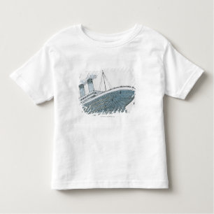 Illustration of passenger falling from the Titanic Toddler T-shirt