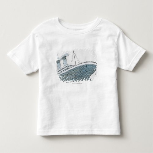 Illustration of passenger falling from the Titanic Toddler T_shirt