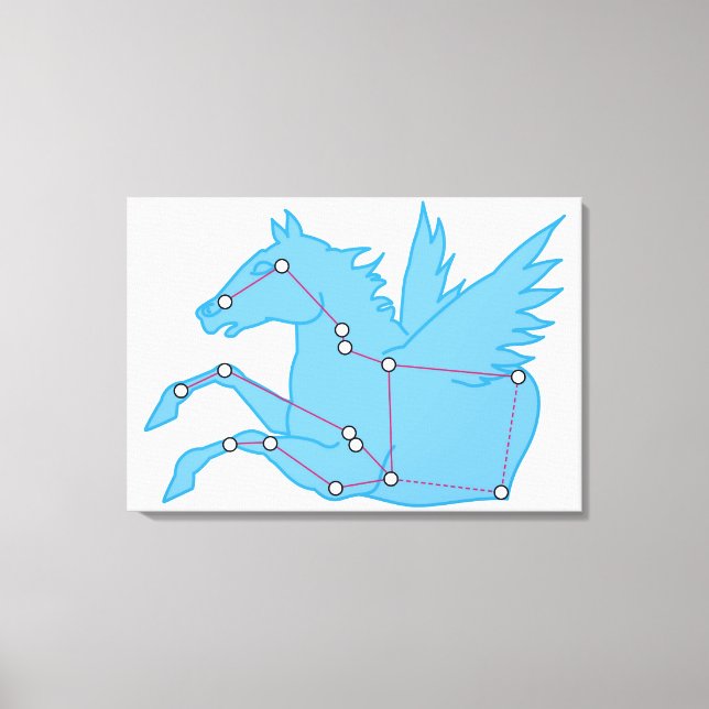 Illustration of Pegasus constellation Canvas Print (Front)