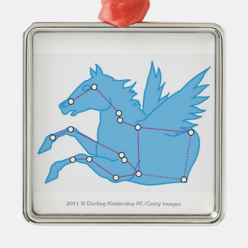 Illustration of Pegasus constellation Metal Ornament