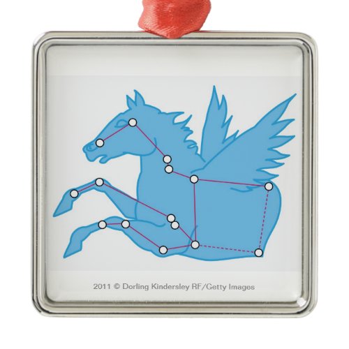Illustration of Pegasus constellation Metal Ornament