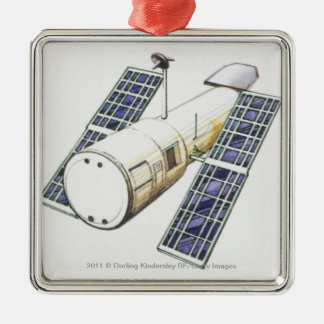Illustration of satellite used for detecting metal ornament
