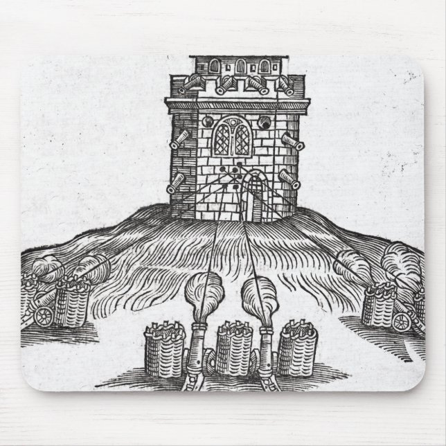 Illustration of siege warfare mouse pad (Front)