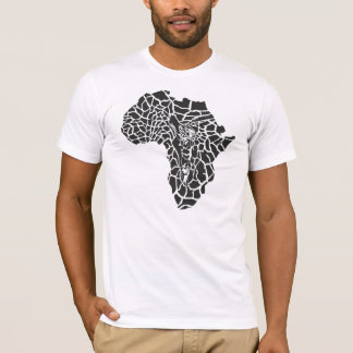 illustration of symbol Africa as a giraffe skin an T-Shirt