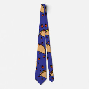 Illustration of tacos neck tie