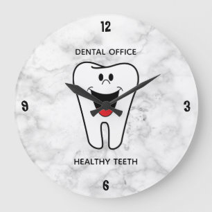 Illustration of Teeth Large Clock